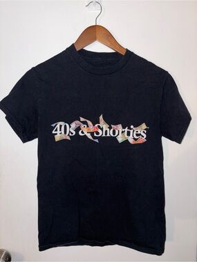 40s & Shorties Black Graphic Logo Tee